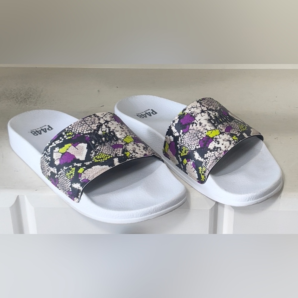 P448 Women’s Water Resistant Contoured Footbed Slide Sandals Size EU 39